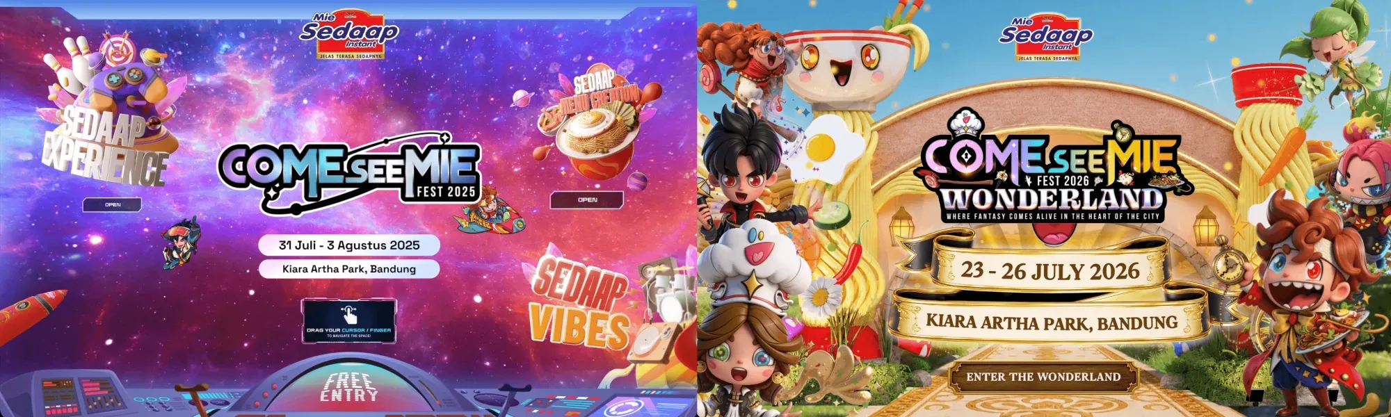 Immersive Event Websites for Annual Come See Mie Festival